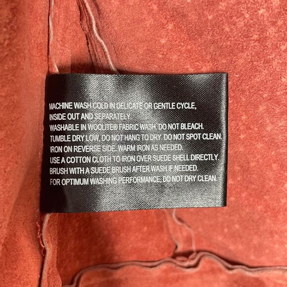 Vintage Pink Suede Leather Jacket Size 10 Peplum Western Cowgirl Mod Indie - Picture 11 of 11